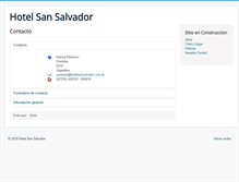 Tablet Screenshot of hotelsansalvador.com.ar